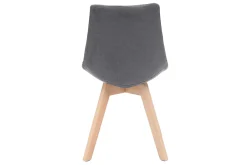 New Miliboo Lote de 2 sillas diseño nórdico madera y tejido gris oscuro MATILDE