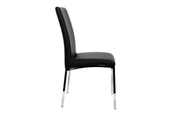 Sale Miliboo Lote de 2 sillas diseño poliuretano negras SIMEA