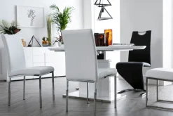 Sale Miliboo Lote de 2 sillas diseño poliuretano negras SIMEA
