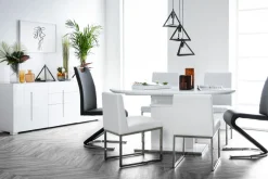 Shop Miliboo Lote de 2 sillas diseño poliuretano blanco SIMEA