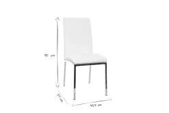 Shop Miliboo Lote de 2 sillas diseño poliuretano blanco SIMEA