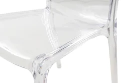 Shop Miliboo Lote de 2 sillas diseño transparente policarbonato THALYSSE