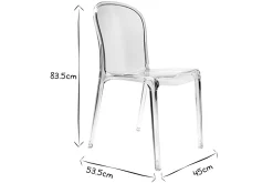 Shop Miliboo Lote de 2 sillas diseño transparente policarbonato THALYSSE