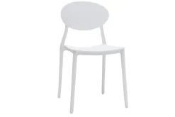 Online Miliboo Lote de 2 sillas modernas blancas polipropileno ANNA