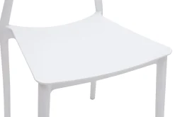 Online Miliboo Lote de 2 sillas modernas blancas polipropileno ANNA