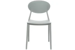Flash Sale Miliboo Lote de 2 sillas modernas gris polipropileno ANNA