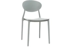 Flash Sale Miliboo Lote de 2 sillas modernas gris polipropileno ANNA