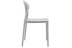 Flash Sale Miliboo Lote de 2 sillas modernas gris polipropileno ANNA