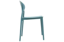 New Miliboo Lote de 2 sillas modernas azul petroleo polipropileno ANNA
