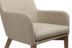 Hot Miliboo Lote de 2 sillones de diseño en poliéster beige SHANA