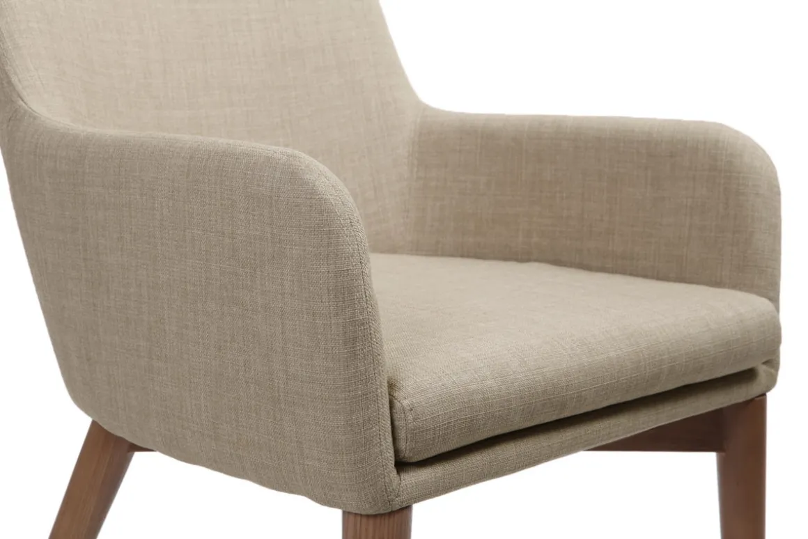 Hot Miliboo Lote de 2 sillones de diseño en poliéster beige SHANA