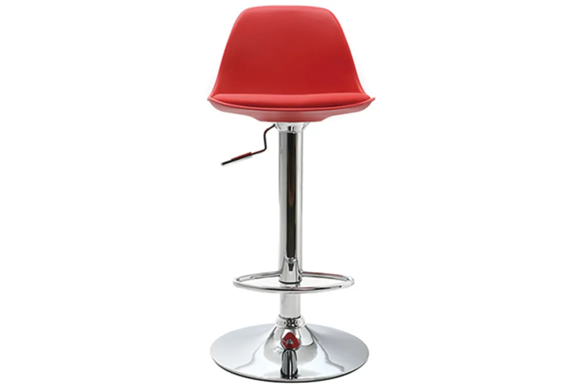 Online Miliboo Lote de 2 taburetes de bar diseño rojos STEEVY