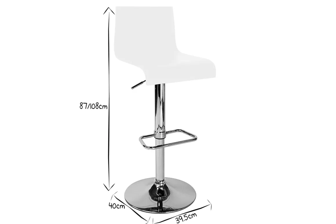 Outlet Miliboo Lote de 2 Taburetes de bar NewSurf de color negro