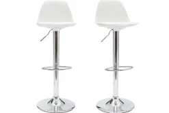 Best Miliboo Lote de 2 taburetes de diseño blancos STEEVY