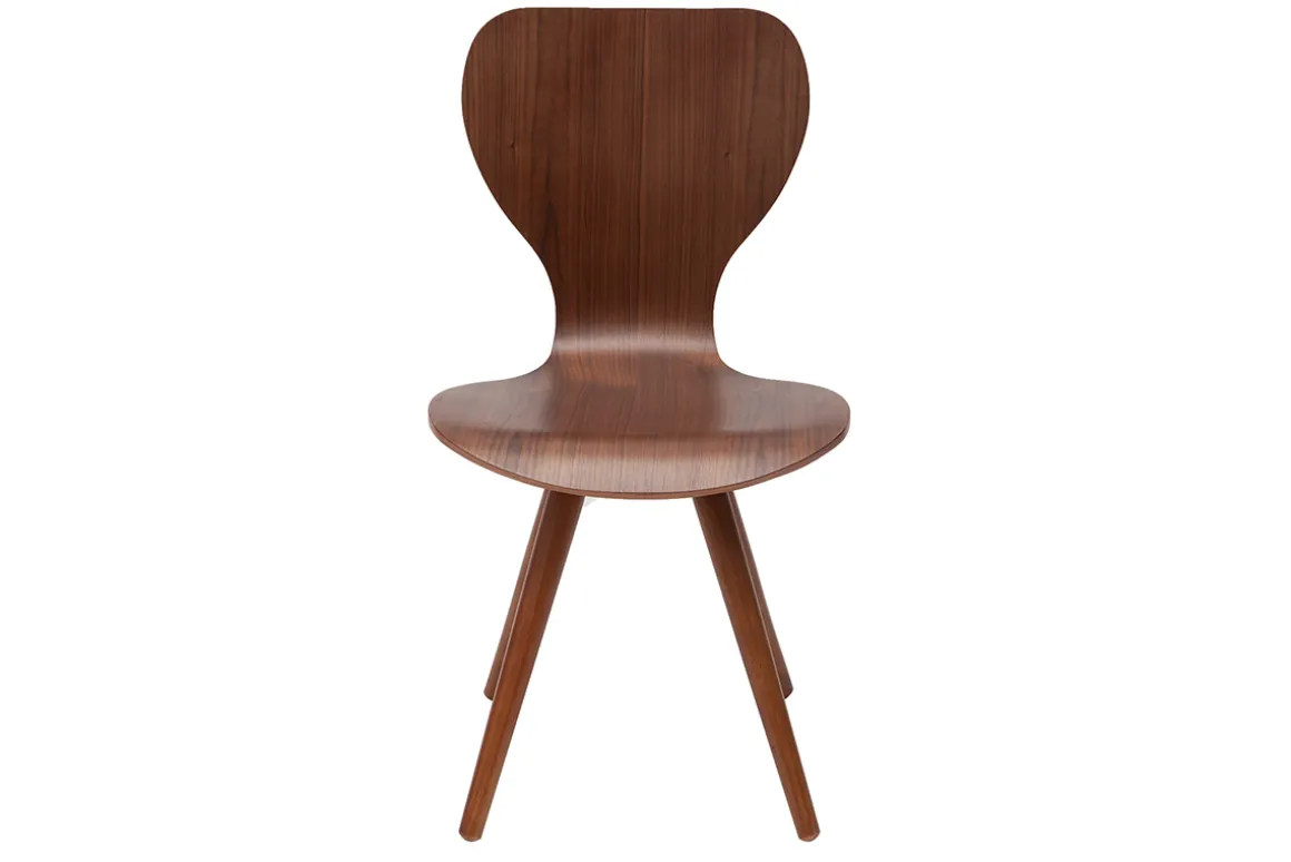 Store Miliboo Lote de dos sillas estilo escandinavo en nogal natural NORDECO