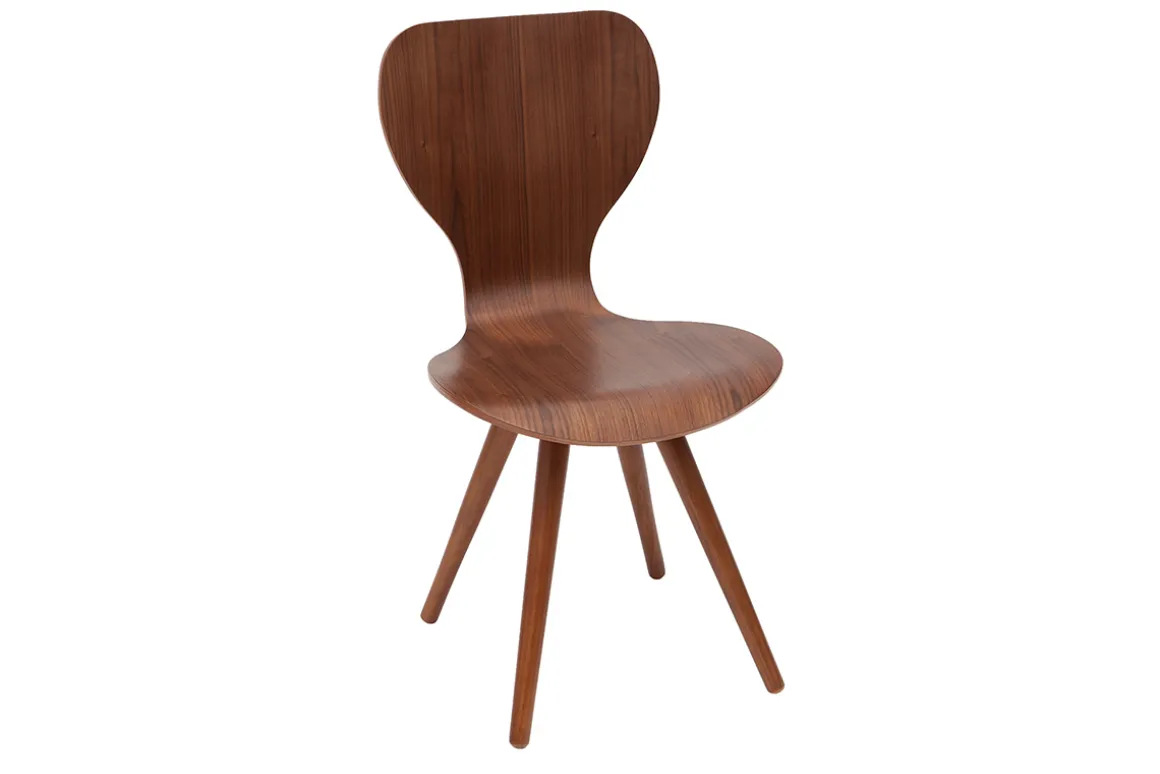 Store Miliboo Lote de dos sillas estilo escandinavo en nogal natural NORDECO