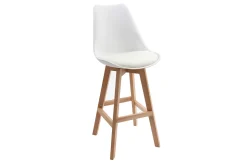 Flash Sale Miliboo Lote de dos taburetes de bar diseño blancos 65cm PAULINE