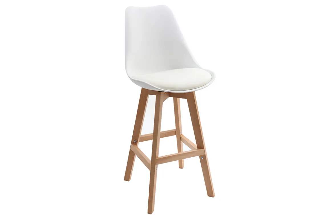 Flash Sale Miliboo Lote de dos taburetes de bar diseño blancos 65cm PAULINE