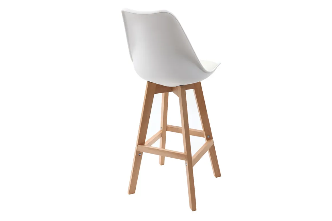 Flash Sale Miliboo Lote de dos taburetes de bar diseño blancos 65cm PAULINE