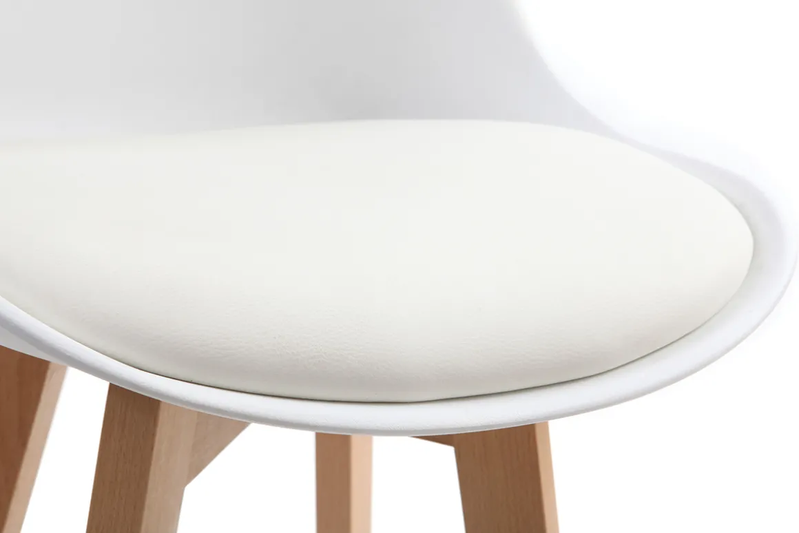 Flash Sale Miliboo Lote de dos taburetes de bar diseño blancos 65cm PAULINE