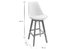 Flash Sale Miliboo Lote de dos taburetes de bar diseño blancos 65cm PAULINE