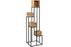 Sale Miliboo Macetero en mango y metal negro PIANO
