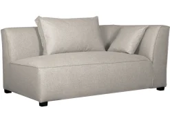 Discount Miliboo Módulo de esquina derecha para sofá de tejido beige PLURIEL