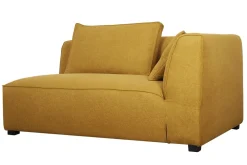 Outlet Miliboo Módulo de esquina derecha para sofá de tejido amarillo comino PLURIEL
