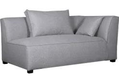 Best Miliboo Módulo de esquina derecha para sofá de tejido gris claro PLURIEL