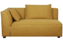 Store Miliboo Módulo de esquina izquierdo para sofá en tejido amarillo comino PLURIEL