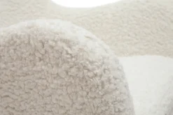 Clearance Miliboo Mecedora de diseño de tejido blanco efecto borreguillo MANIA