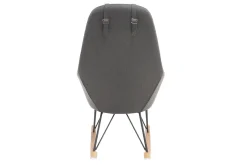 Outlet Miliboo Mecedora tejido gris antracita patas metal y fresno JHENE