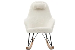 Shop Miliboo Mecedora tejido lana blanca JHENE