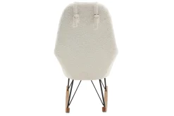 Shop Miliboo Mecedora tejido lana blanca JHENE