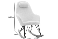 Shop Miliboo Mecedora tejido lana blanca JHENE