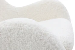 Cheap Miliboo Mecedora tejido oveja blanco ESKUA