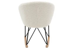 Fashion Miliboo Mecedora tejido oveja color blanco RHAPSODY