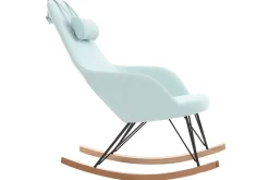 Discount Miliboo Mecedora tejido verde menta patas metal y fresno JHENE