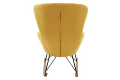 Online Miliboo Mecedora terciopelo amarillo mostaza ESKUA