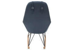 Best Miliboo Mecedora terciopelo azul patas metal y madera JHENE