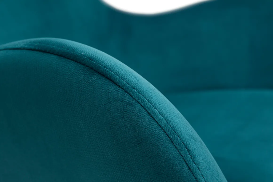 Cheap Miliboo Mecedora terciopelo azul petróleo ESKUA