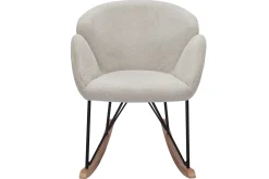 Shop Miliboo Mecedora terciopelo beige RHAPSODY