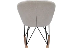 Shop Miliboo Mecedora terciopelo beige RHAPSODY