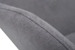 Flash Sale Miliboo Mecedora terciopelo gris claro patas metal y madera JHENE