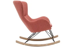 Best Sale Miliboo Mecedora terciopelo terracota ESKUA
