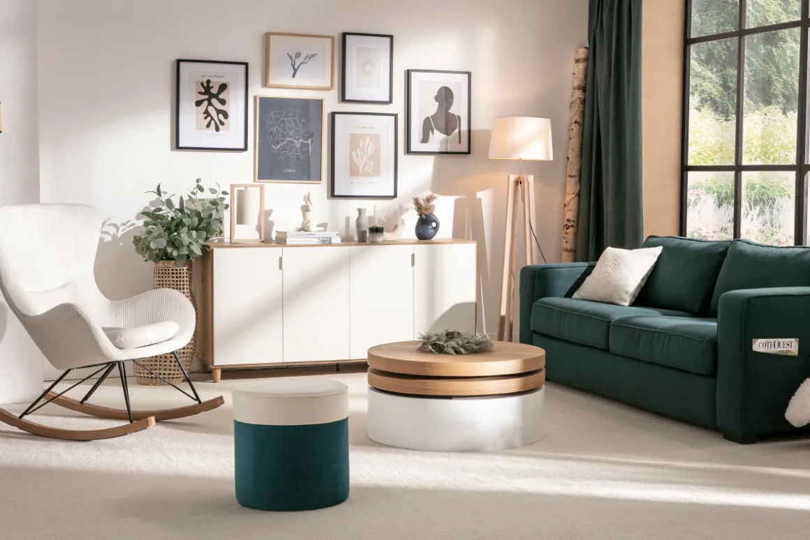 Best Sale Miliboo Mecedora terciopelo terracota ESKUA