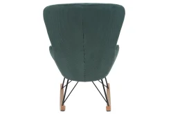 Shop Miliboo Mecedora terciopelo verde ESKUA