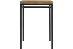 Cheap Miliboo Mesa alta cuadrada en madera de mango y metal negro YPSTER