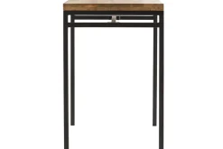 Cheap Miliboo Mesa alta cuadrada en madera de mango y metal negro YPSTER