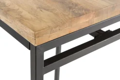 Cheap Miliboo Mesa alta cuadrada en madera de mango y metal negro YPSTER